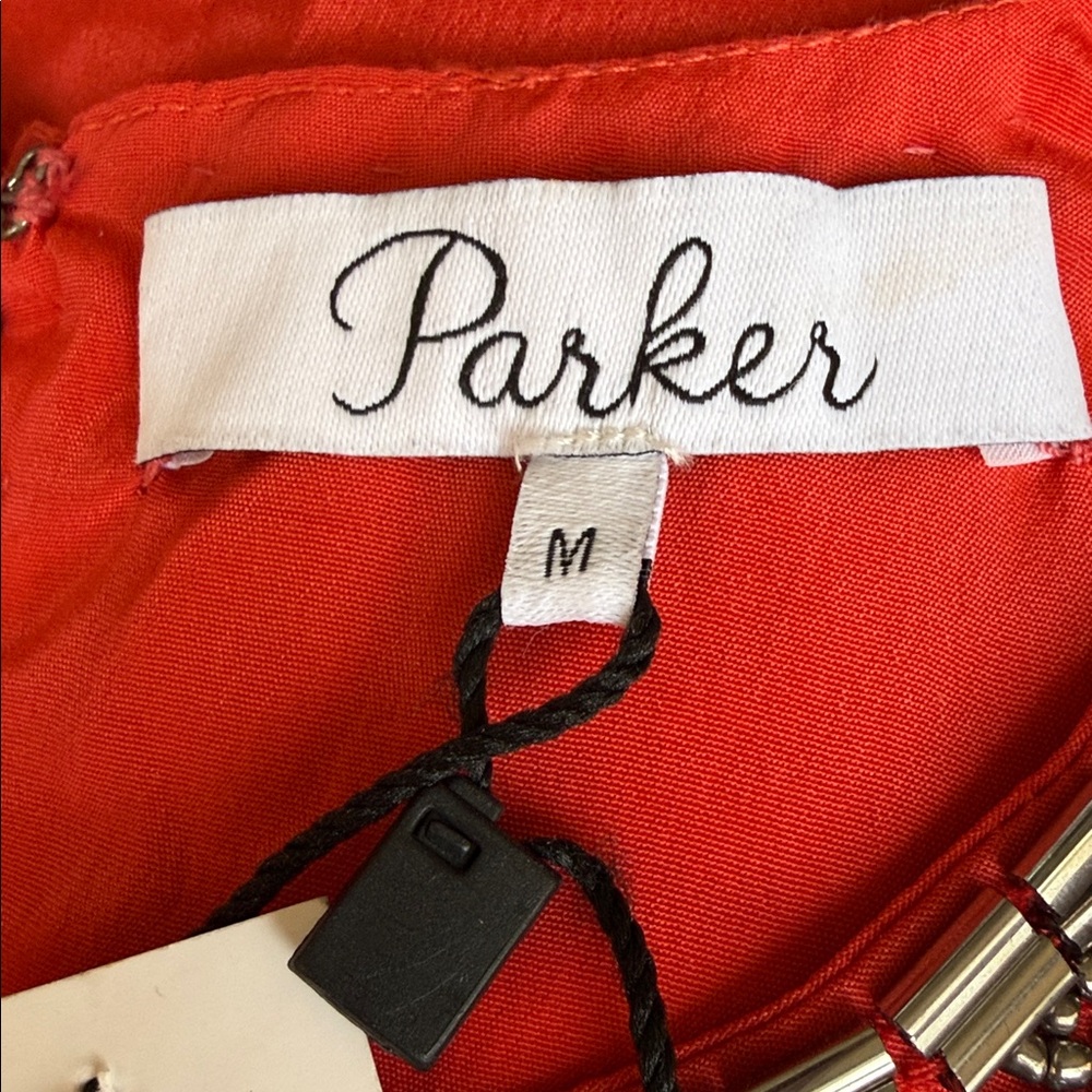 NWT Parker Red Sequined Sleeveless Blouse - Picture 2 of 4